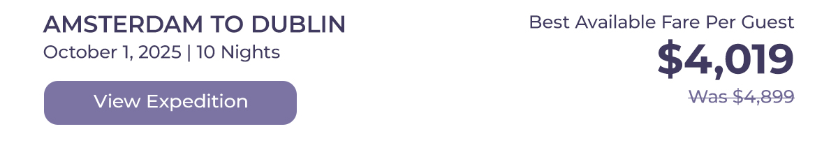 AMSTERDAM TO DUBLIN October 1, 2025 | 10 Nights