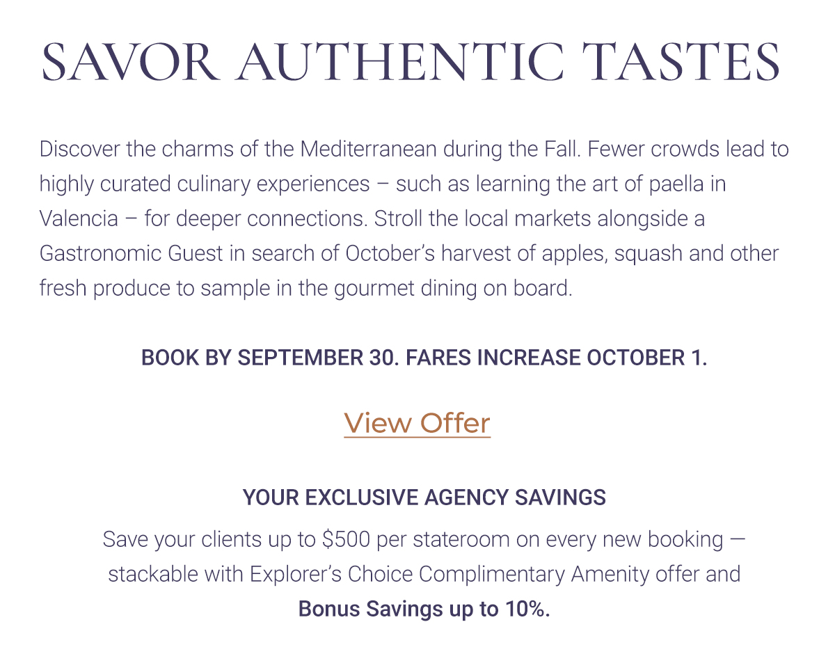SAVOR AUTHENTIC TASTES
