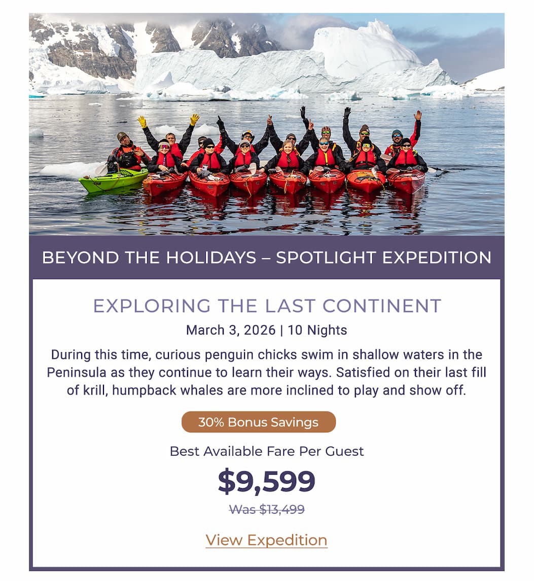 BEYOND THE HOLIDAYS – SPOTLIGHT EXPEDITION