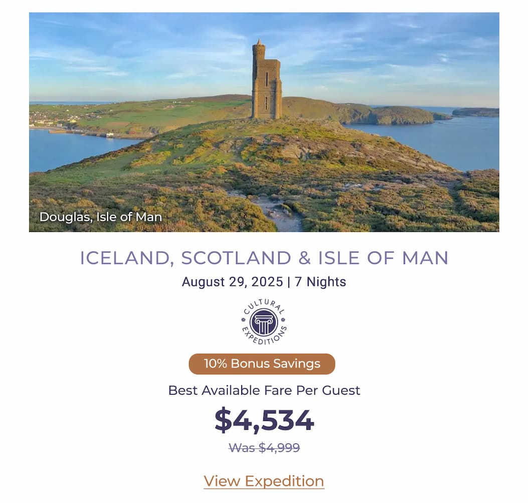 ICELAND, SCOTLAND & ISLE OF MAN August 29, 2025 | 7 Nights
