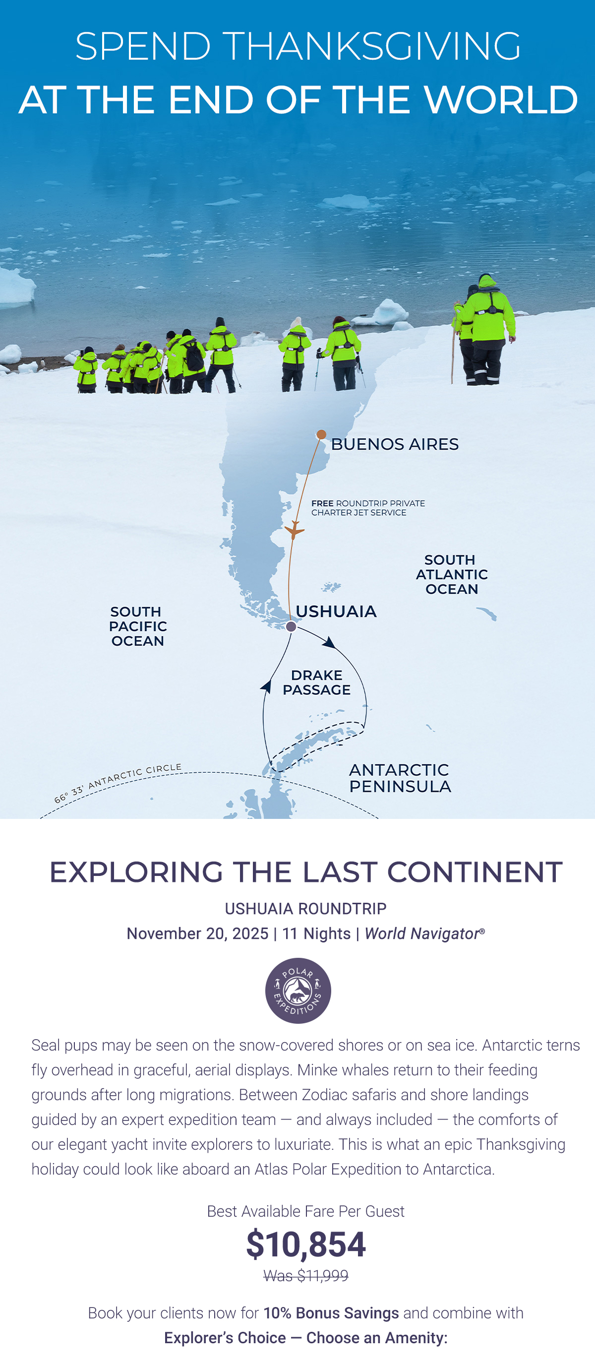 SPEND THANKSGIVING WITH ATLAS AT THE END OF THE WORLD