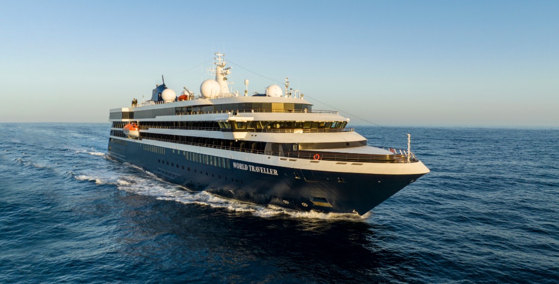 Atlas Ocean Voyages' yacht World Traveller at sea