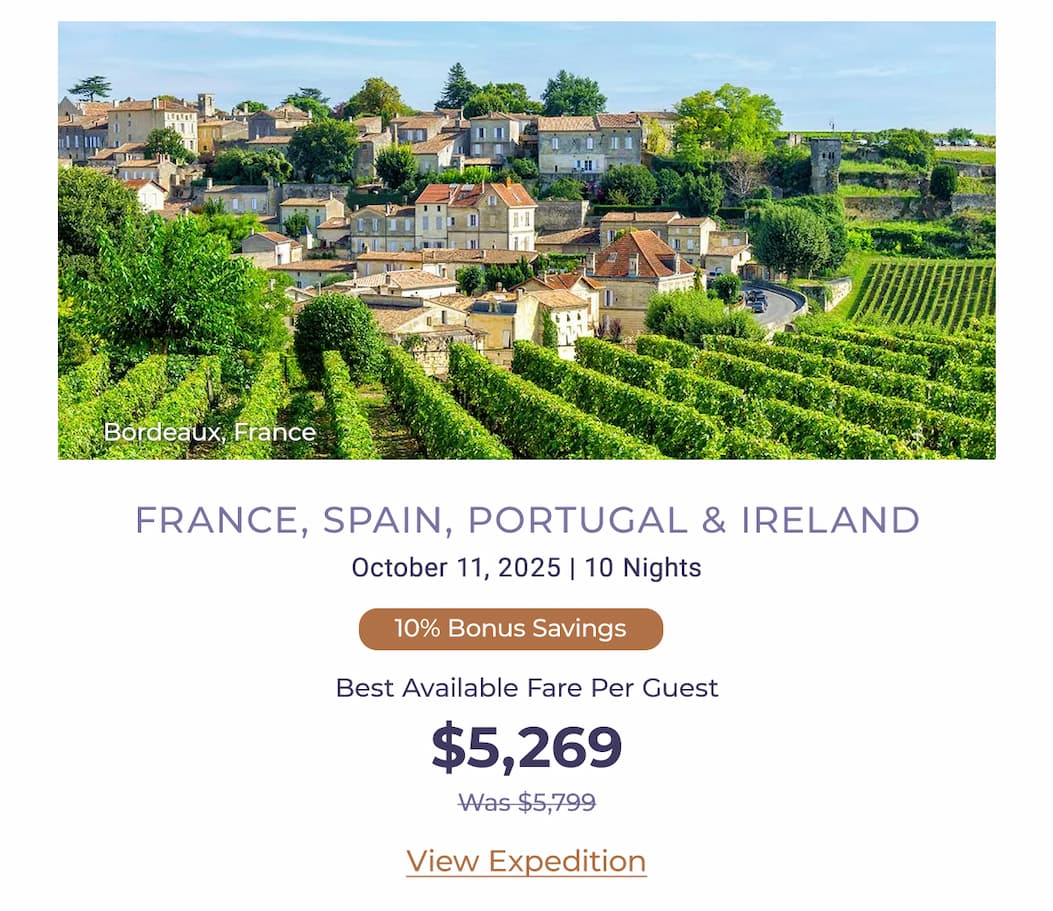 FRANCE, SPAIN, PORTUGAL & IRELAND October 11, 2025 | 10 Nights