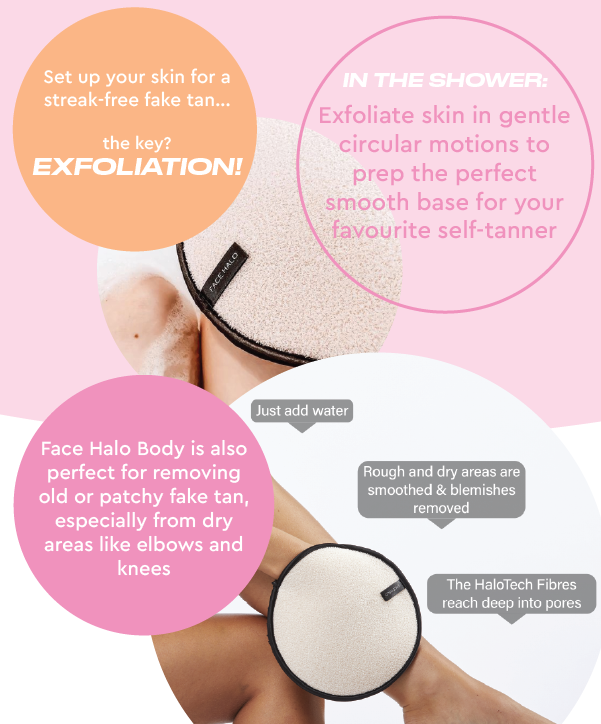 Summer tan prep? ☀️ we've got you covered with Face Halo Body Face Halo