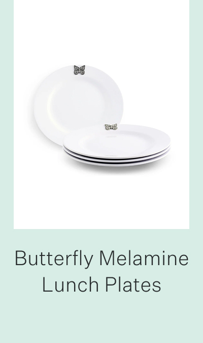 Butterfly Melamine Lunch Plates