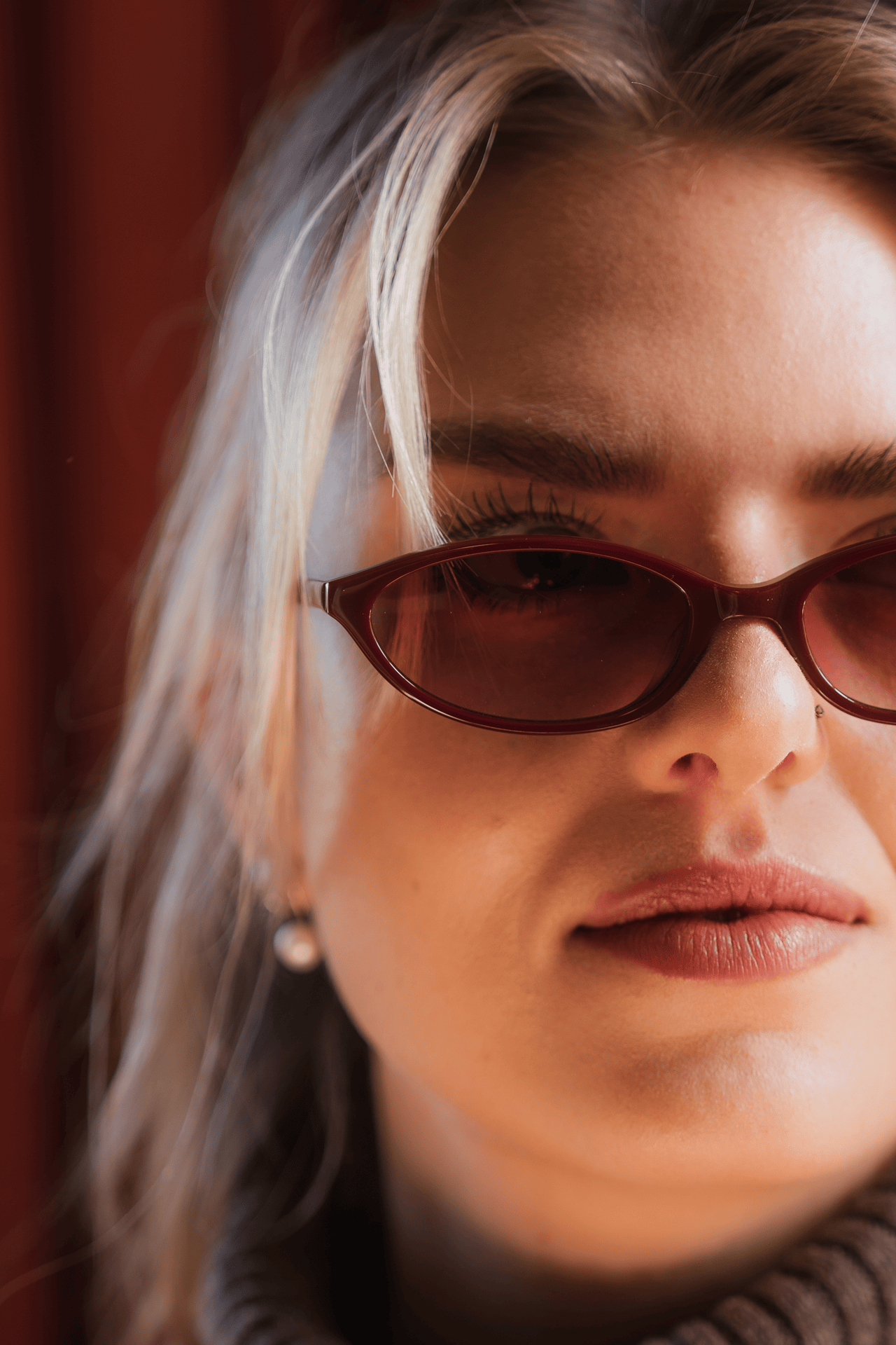 718 Red Frame with Red Gradient Lenses