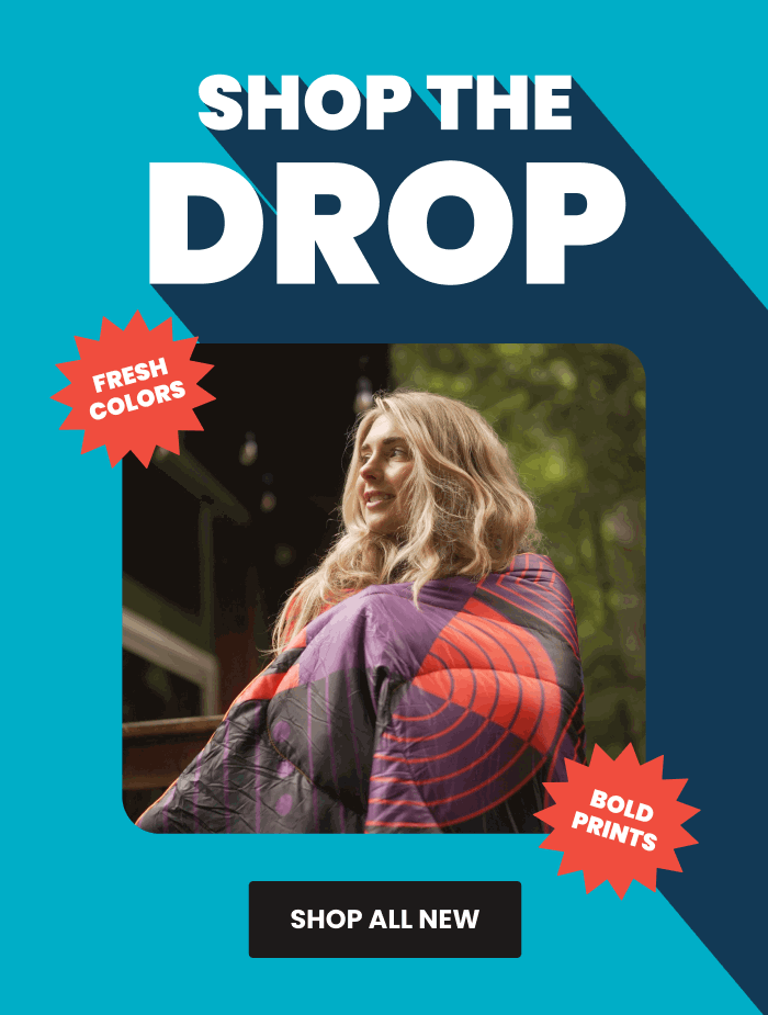 Shop the drop: find fresh colors and bold prints at rumpl.com.