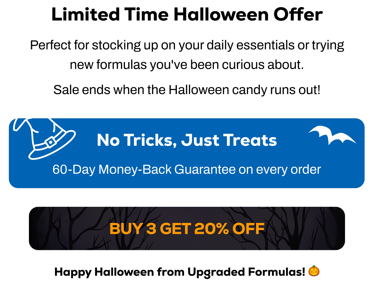 Happy Halloween from Upgraded Formulas! 🎃
