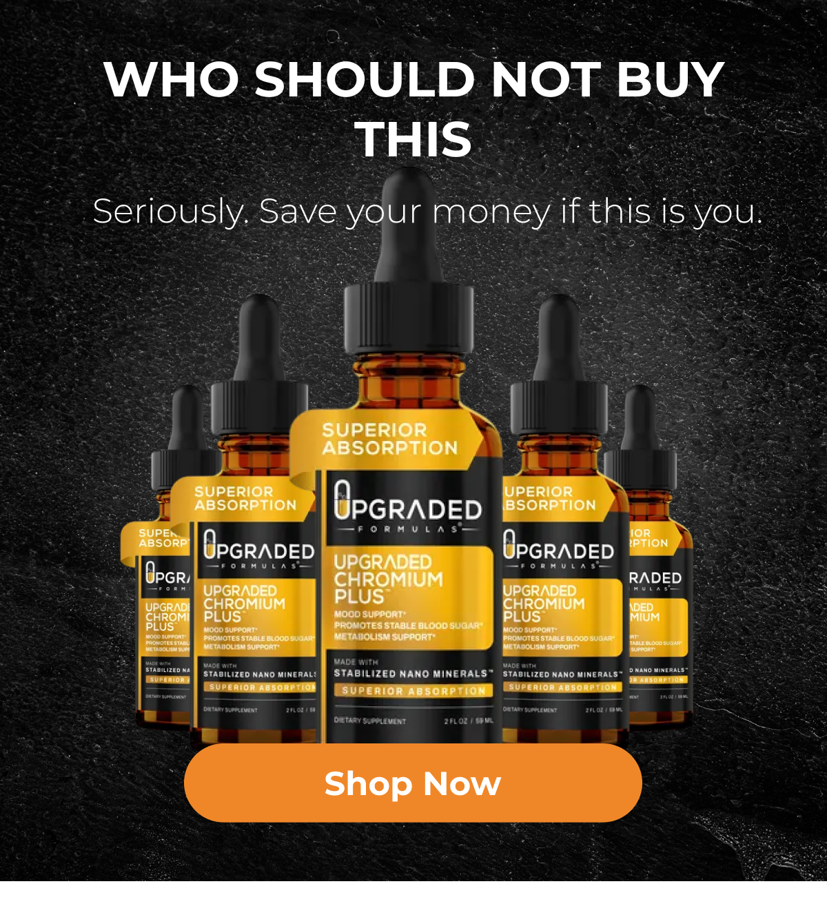 an image of a group of bottles of cbd oil with the words, who should not buy