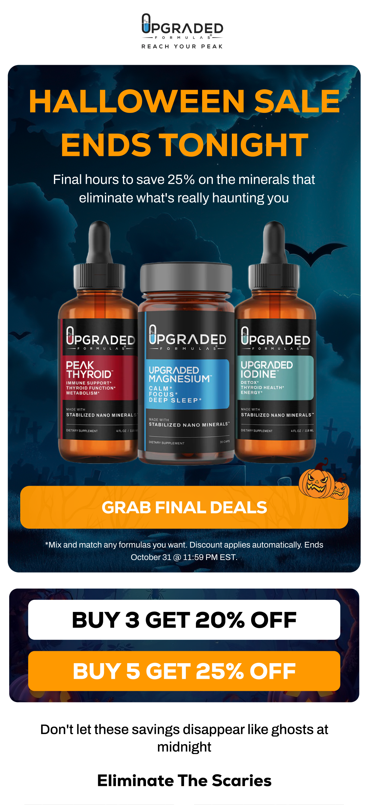 Don't let your bones turn brittle before Halloween decorations come down