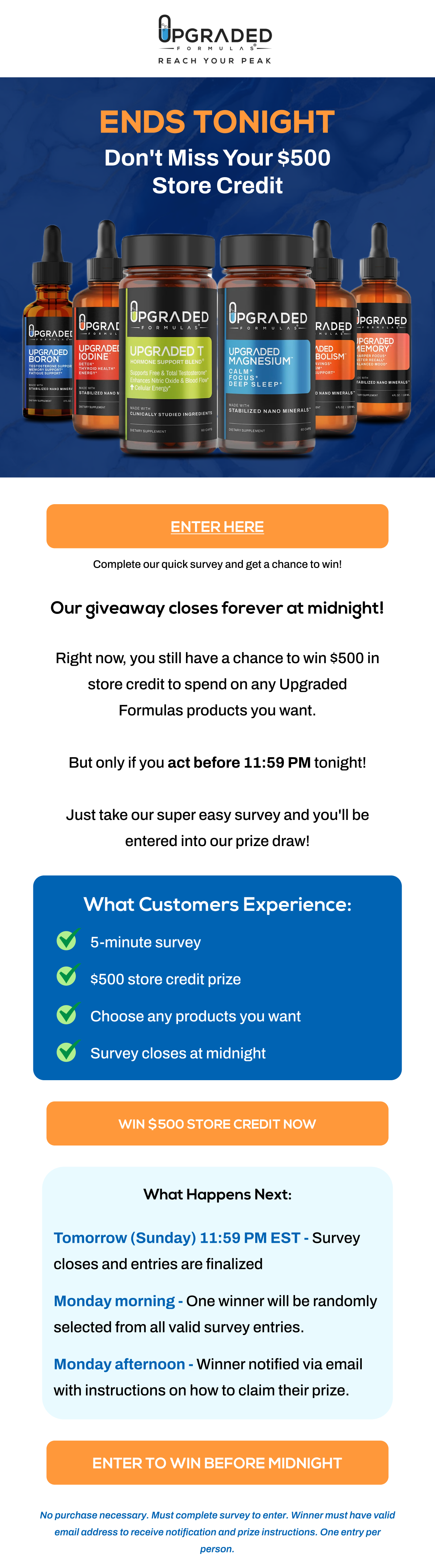 Complete Our Quick Survey & You're Automatically Entered To Win $500 Worth Of Products