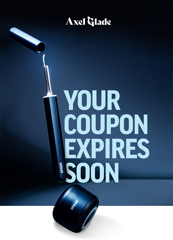 Your coupon code expires soon 😢 Axel Glade