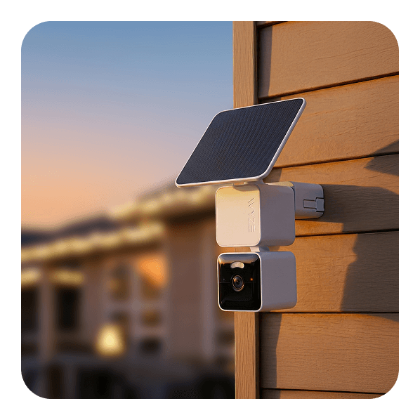 Solar Cam Pan is powered by the sun. Complete pan/ tilt coverage with no wires.