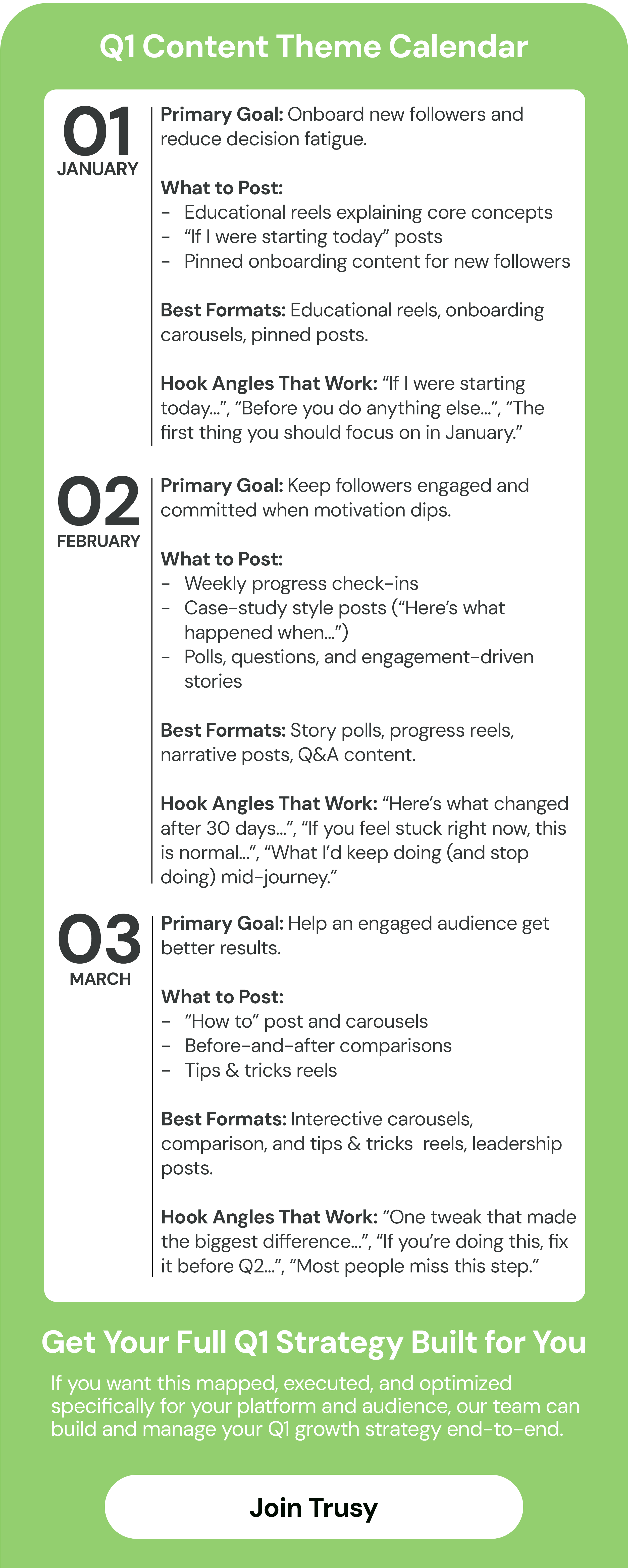 Q1 Content Theme Calendar