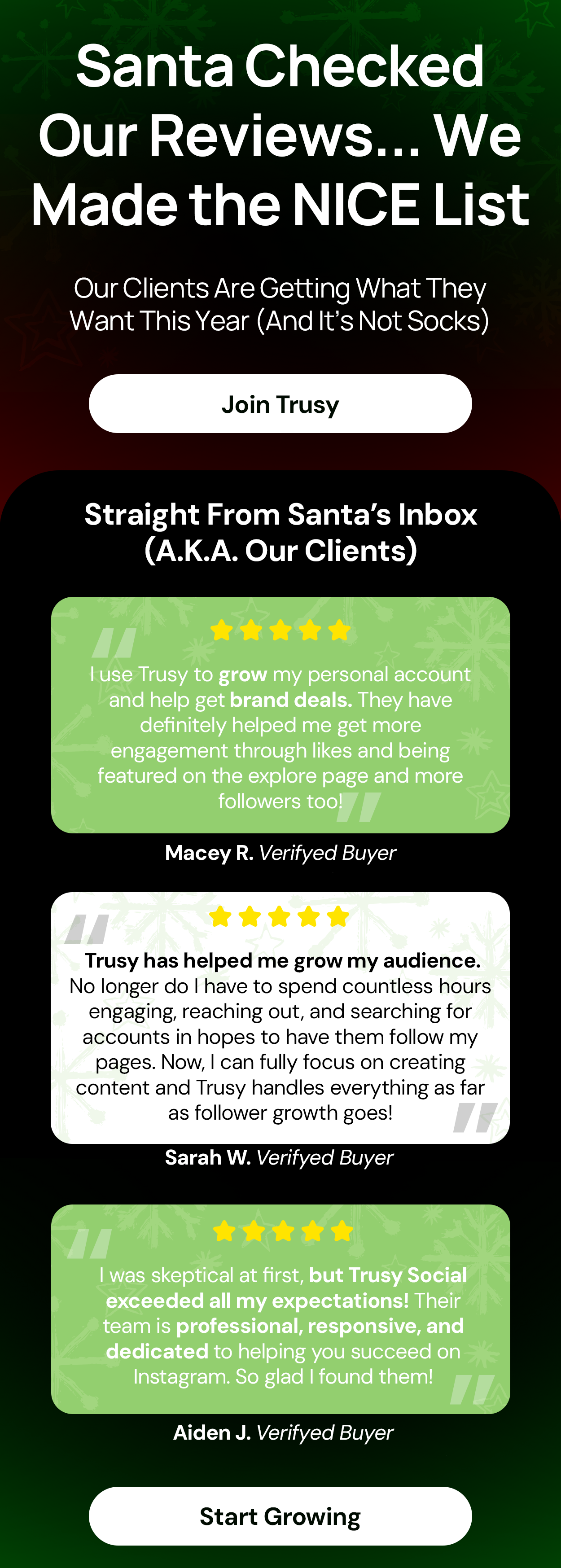 Santa Checked Our Reviews... We Made the NICE List