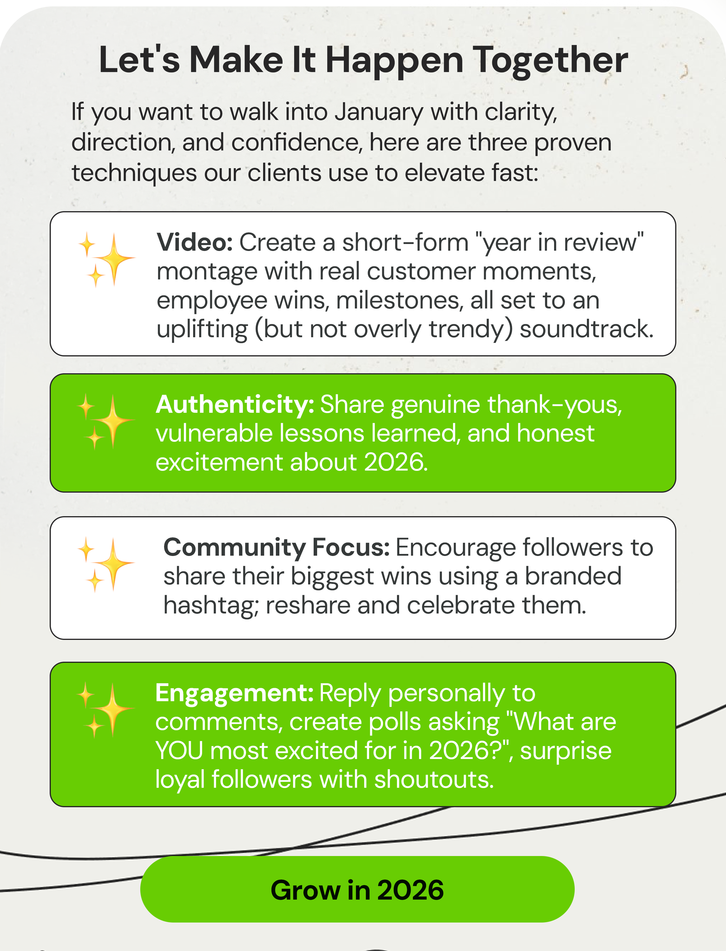 Let's Make It Happen Together