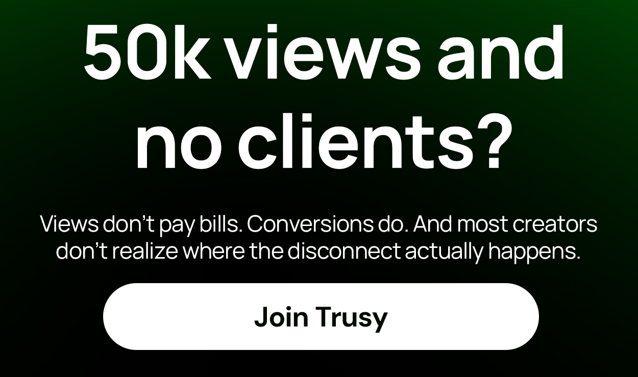 50k views and no clients?