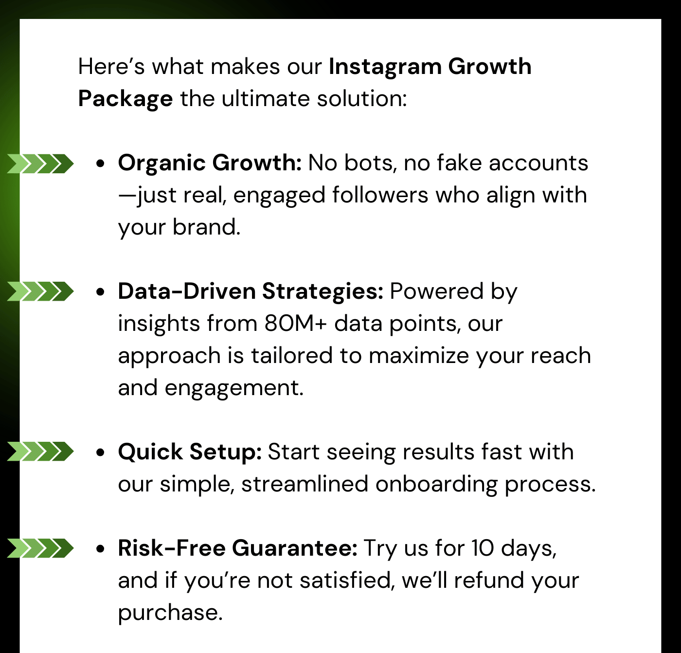 Out Instagram Growth Package is the Ultimate Solution!