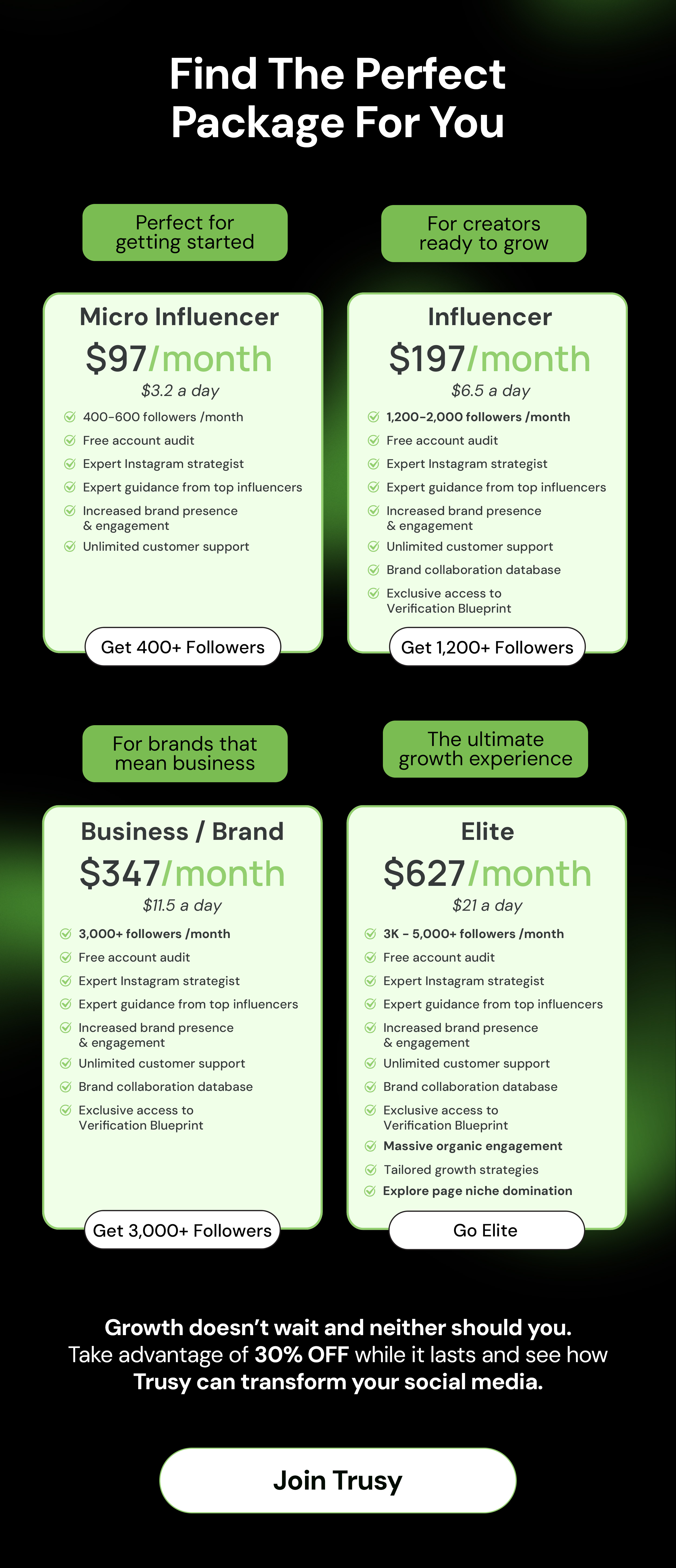 Find the perfect package for you