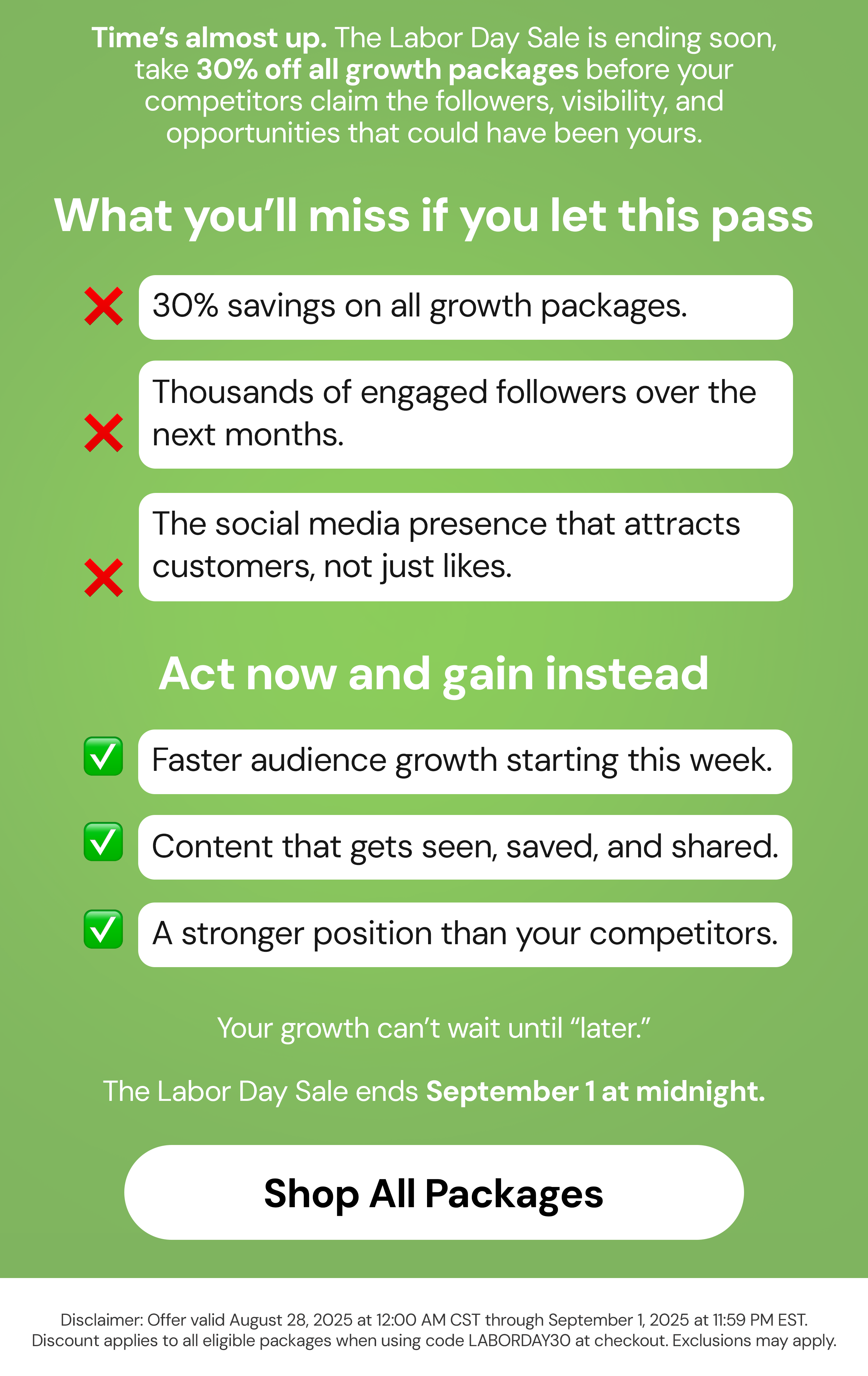 What you'll miss and what you can gain if you act now