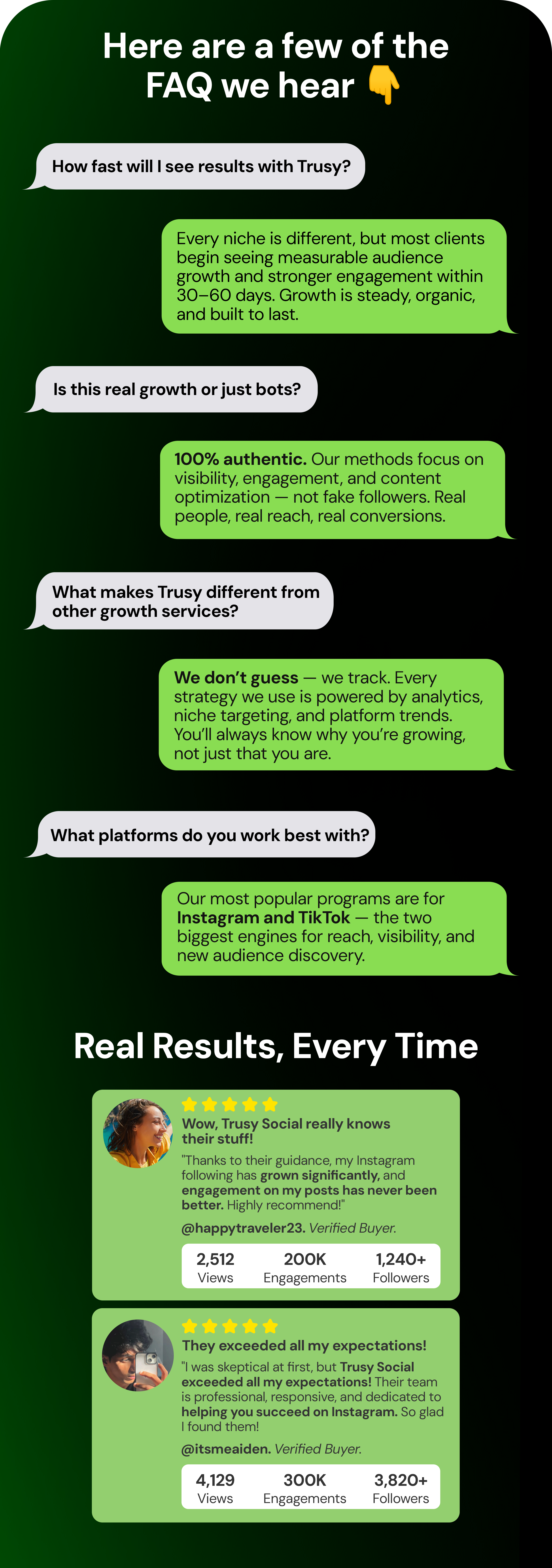 Here are a few of the FAQ we hear