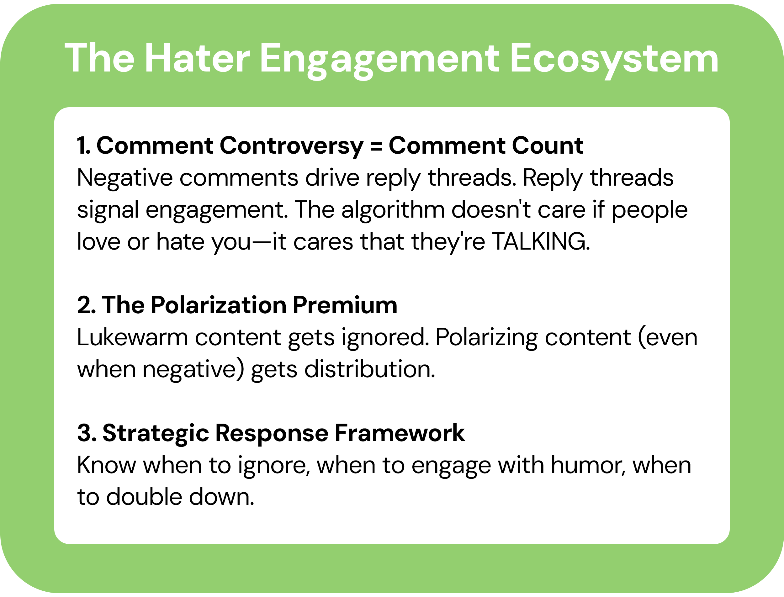 The hater engagement ecosystem