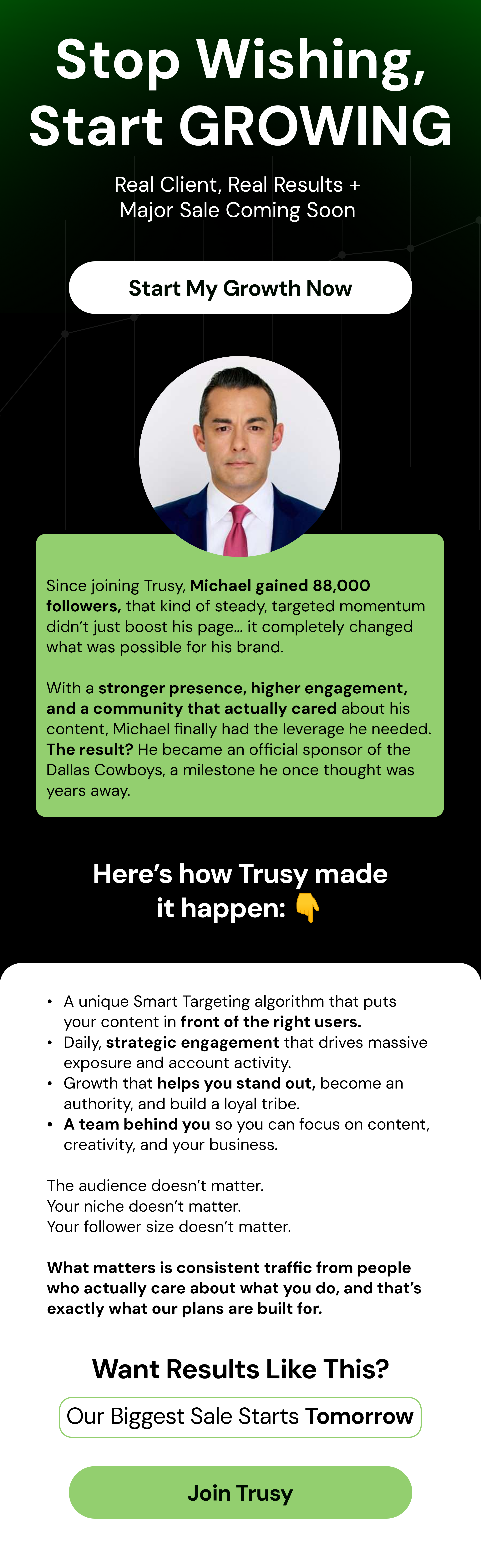 Client Success Story. Stop Wishing, Start GROWING