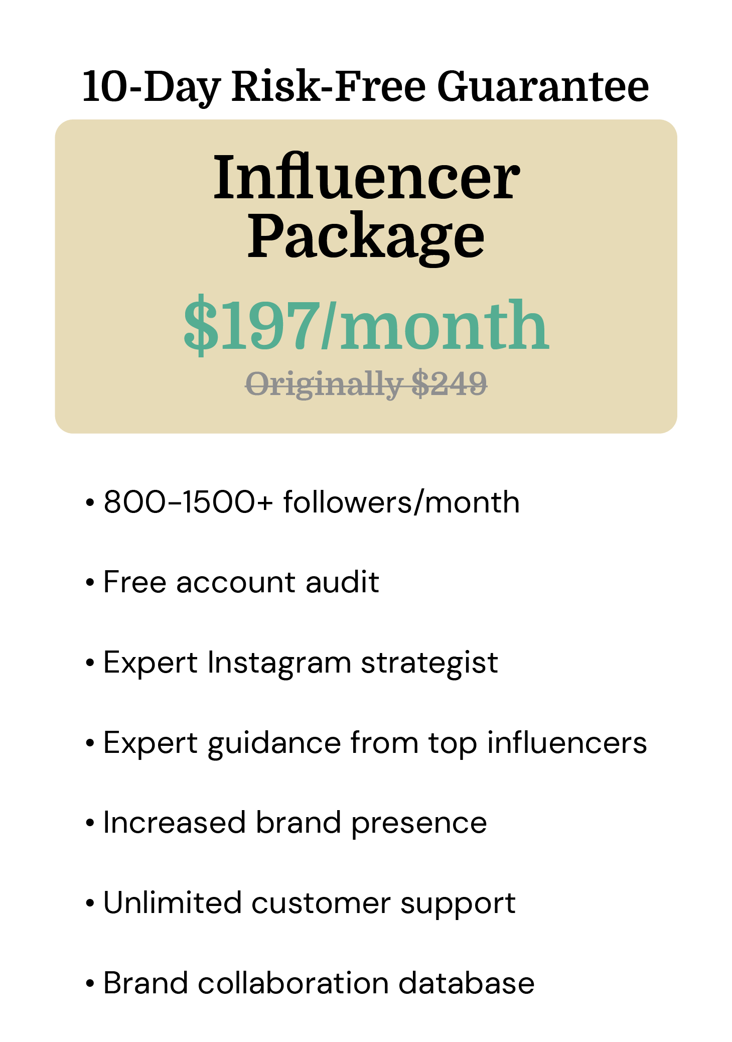 Influencer Package