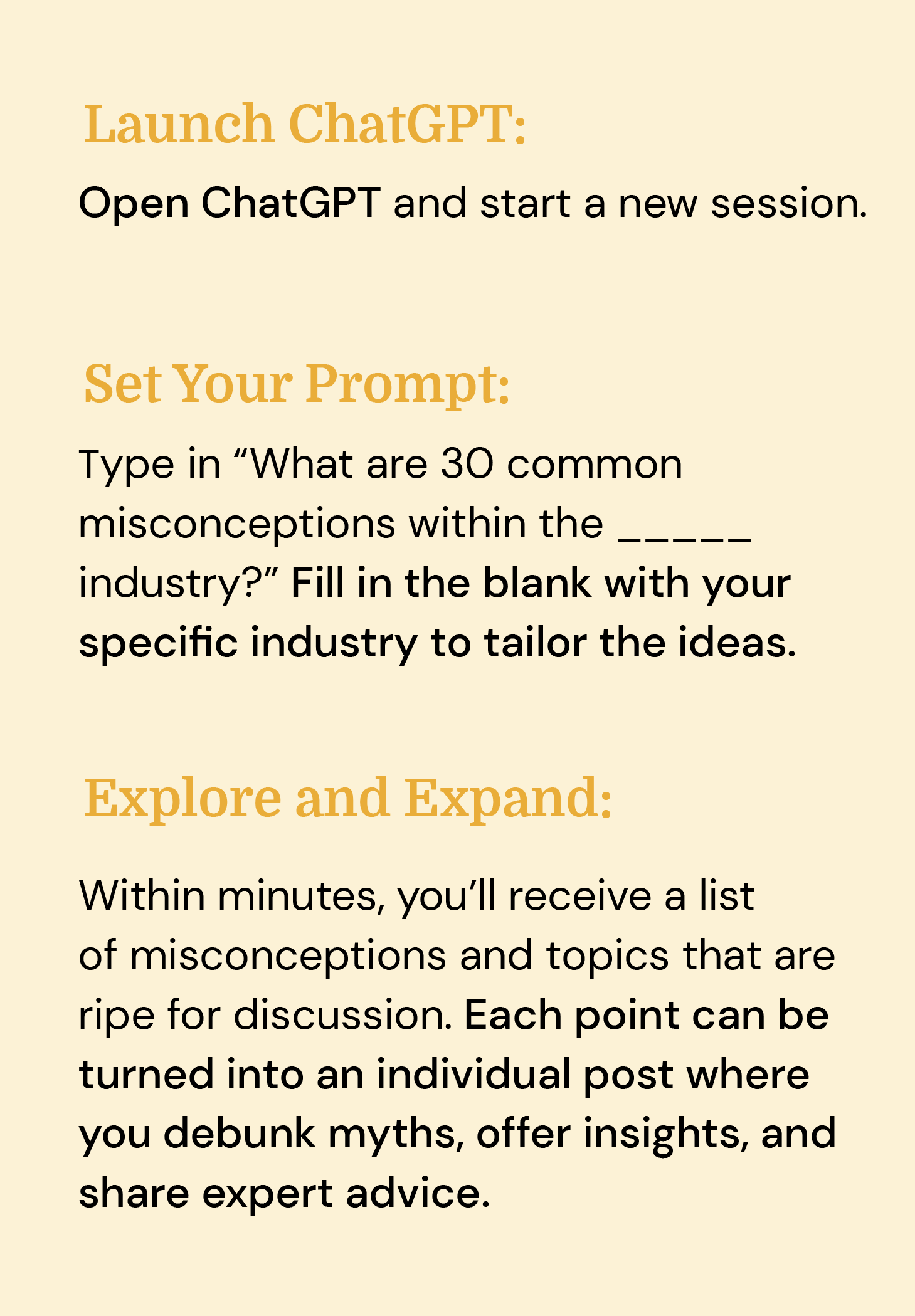 Follow These Three Tips: