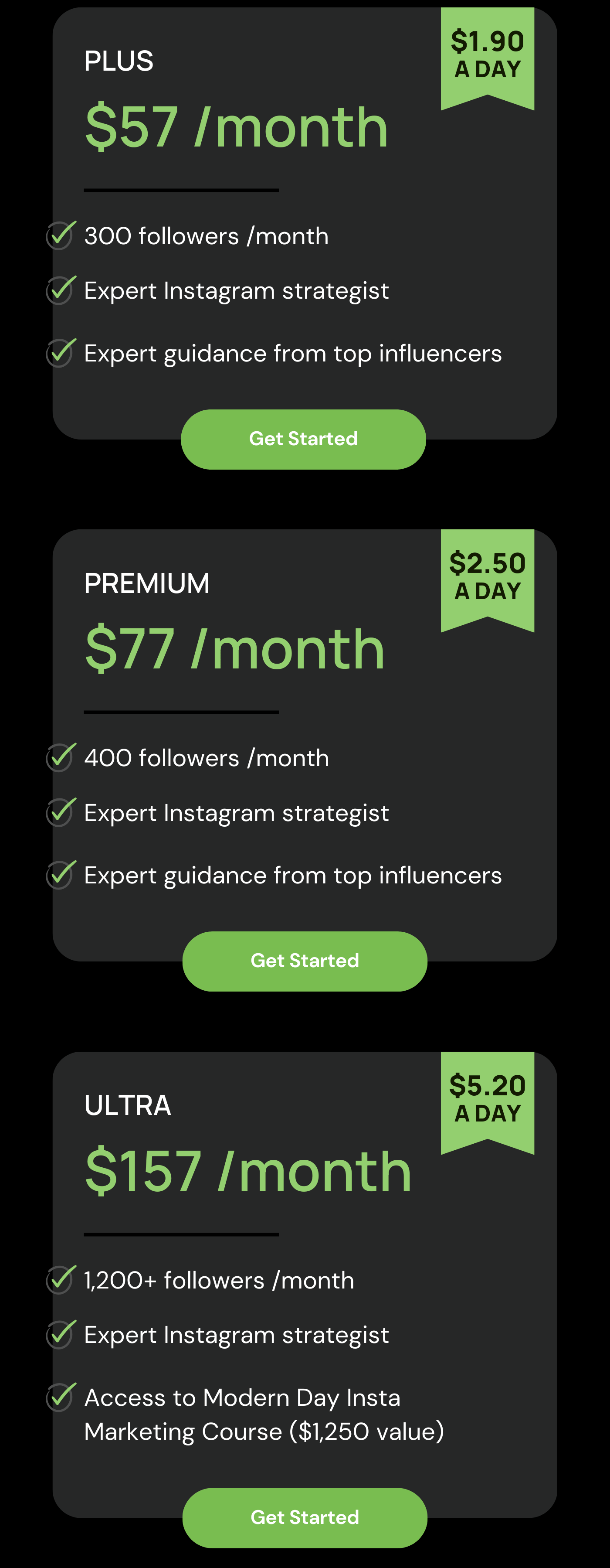 Pick the package that's right for you!