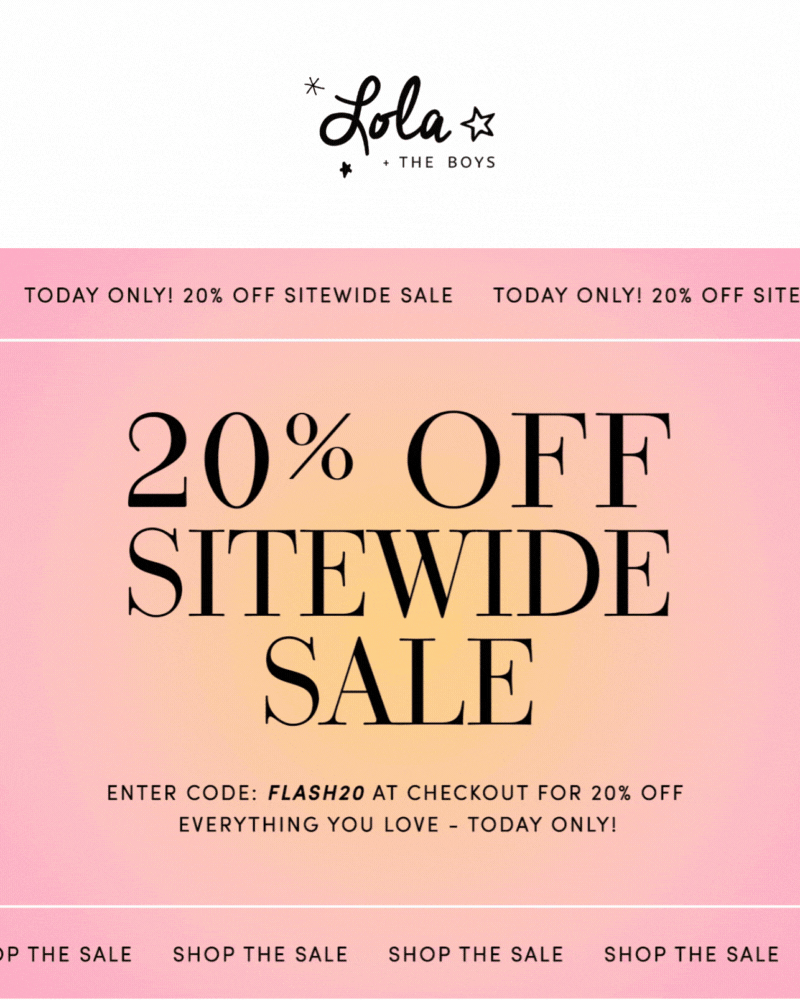 ATTN🚨 FLASH SALE START NOW! ️Lola & The Boys️