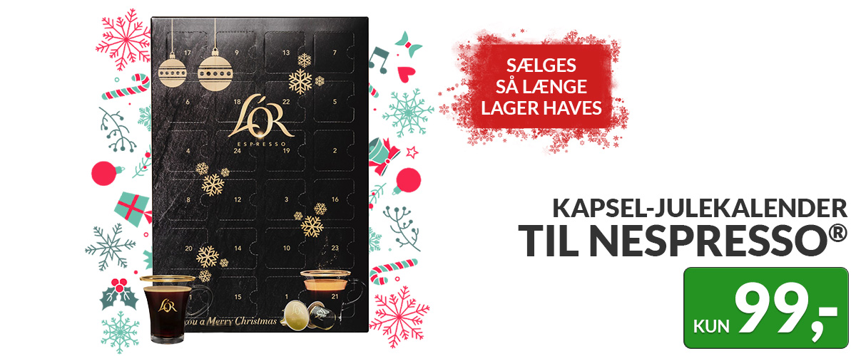 Klik her og se tilbuddet på kapsel-julekalender til Nespresso