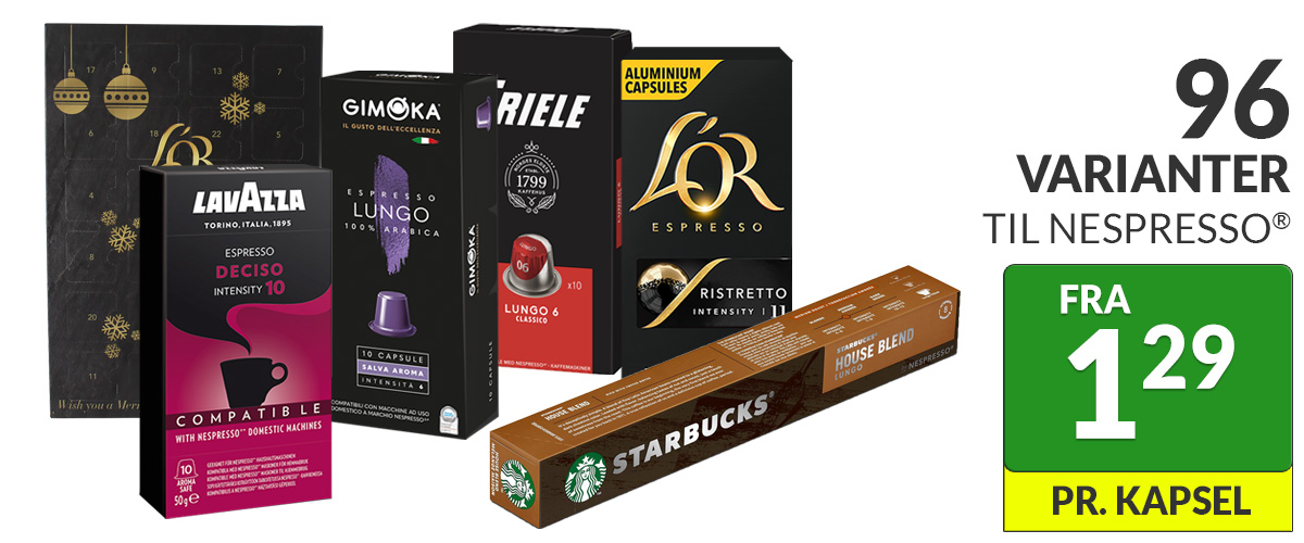 Klik her og se vores udvalg til Nespresso