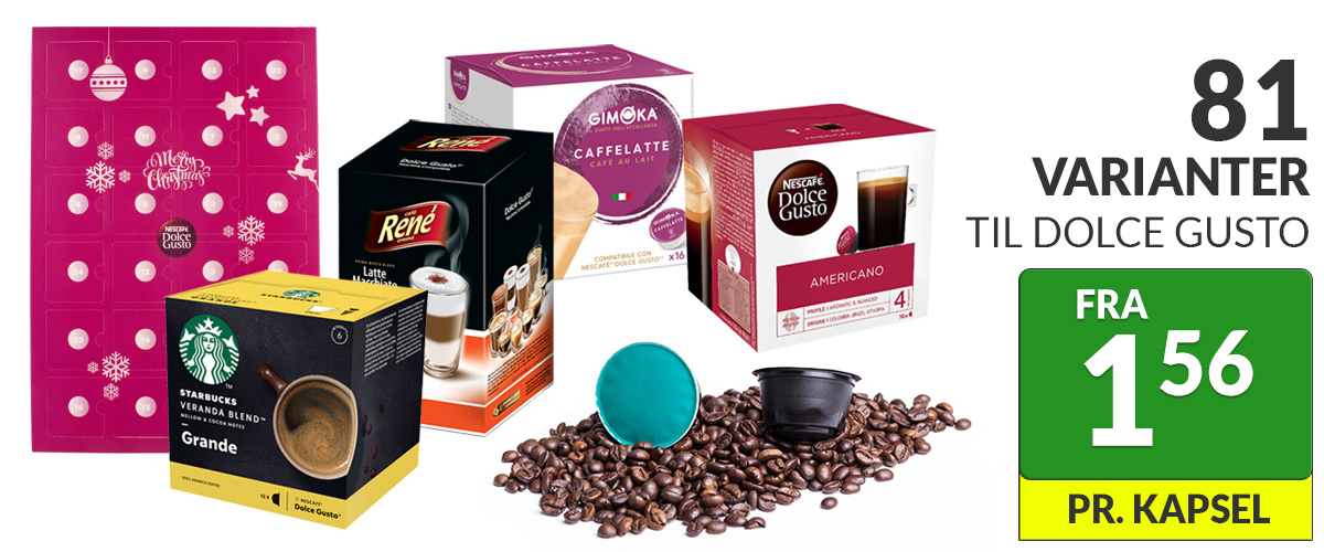 Klik her og se vores udvalg til Dolce Gusto
