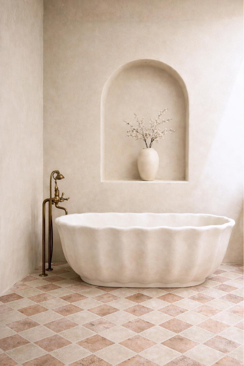 Microcement scalloped project