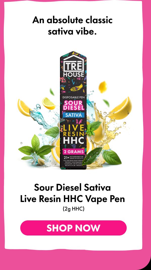 Sour Diesel Sativa Live Resin HHC Vape Pen