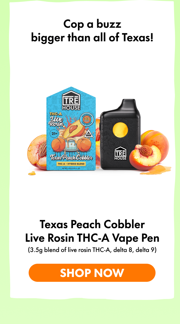 Texas Peach Cobbler Live Rosin THC-A Vape Pen