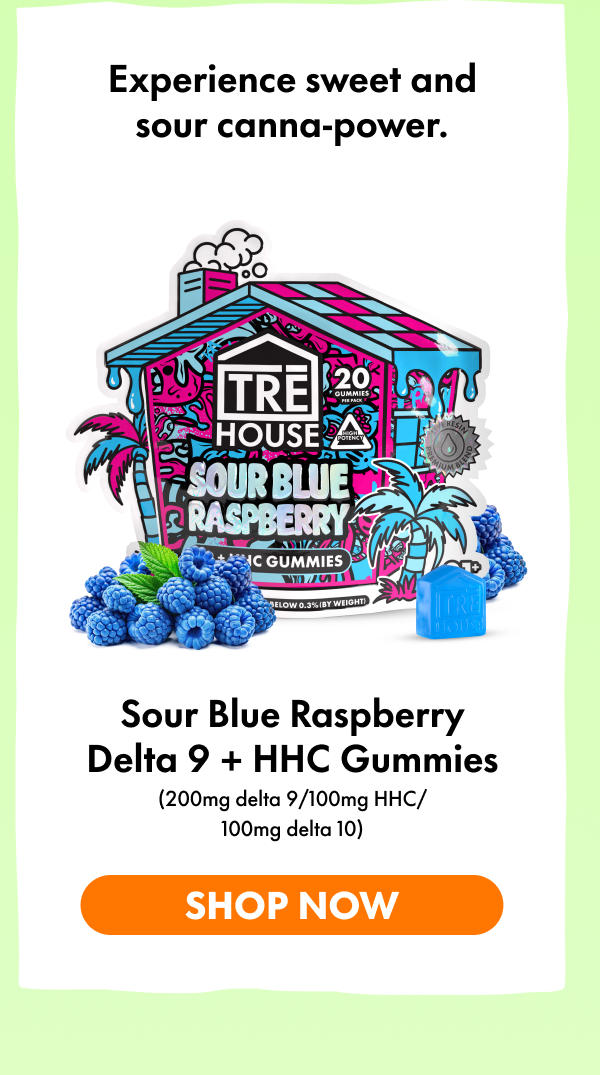 Sour Blue Raspberry Delta 9 + HHC Gummies