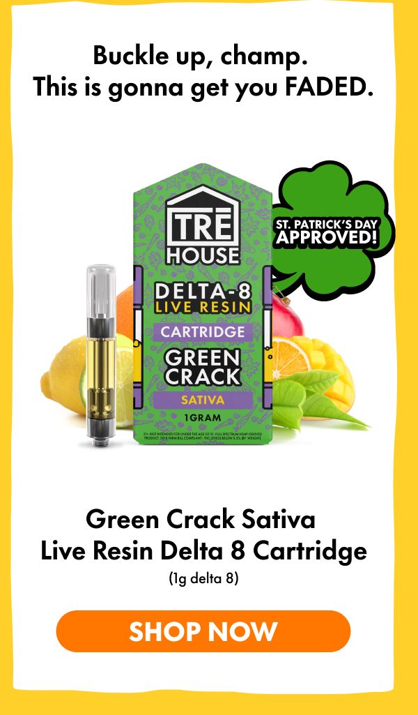 Green Crack Sativa Live Resin Delta 8 Cartridge