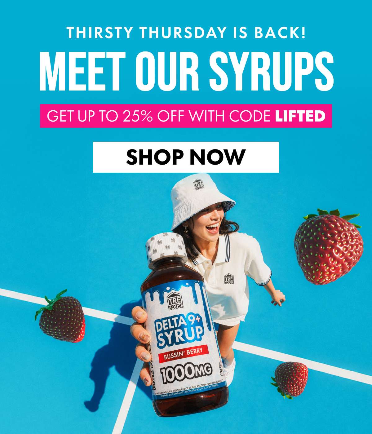 Thirsty Thursday Is Back! Meet THC & Mushroom Syrups Get up to 25% OFF with code LIFTED