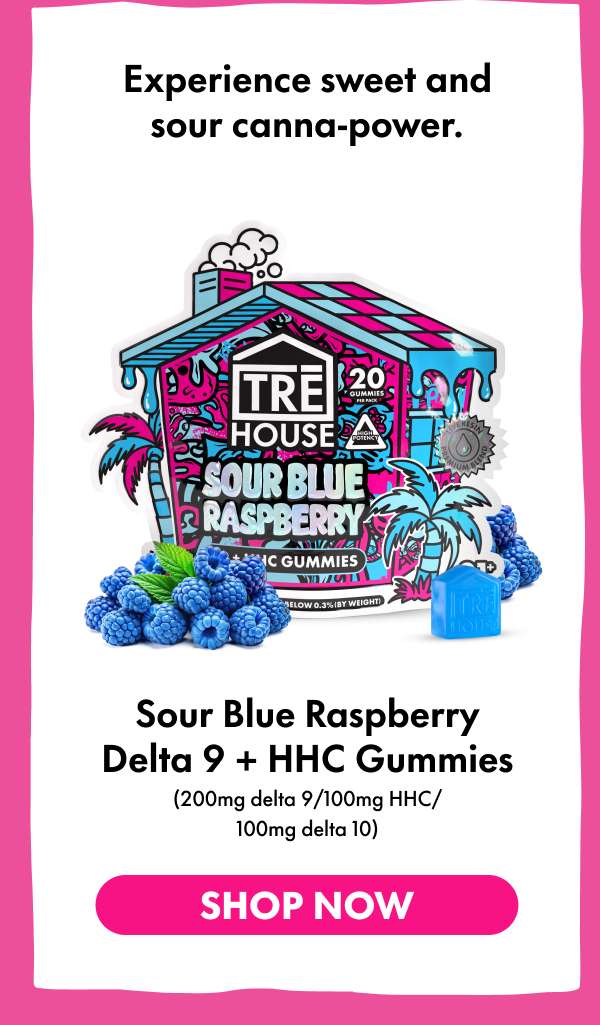 Sour Blue Raspberry Delta 9 + HHC Gummies
