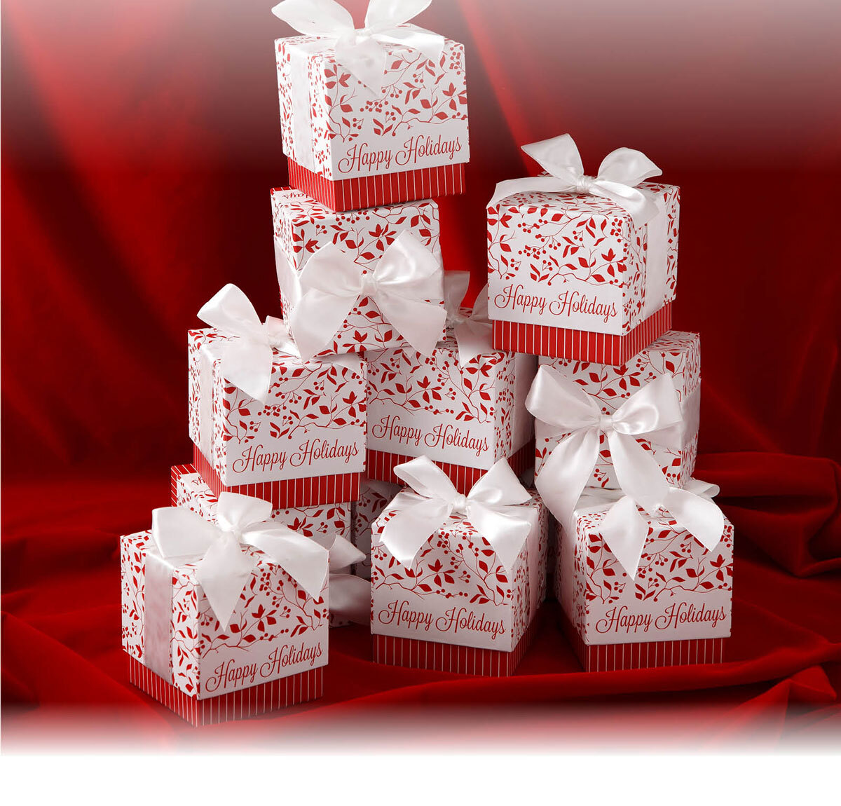Holly Berry Gift Boxes Case of 12