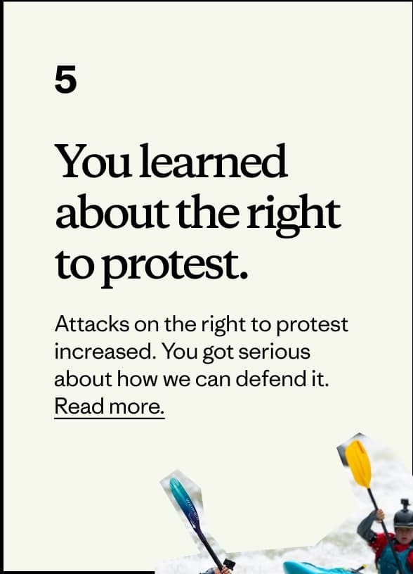 You learned about the right to protest.