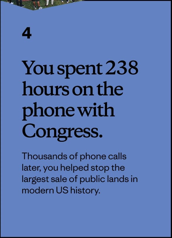 You spent 238 hours on the phone with Congress.
