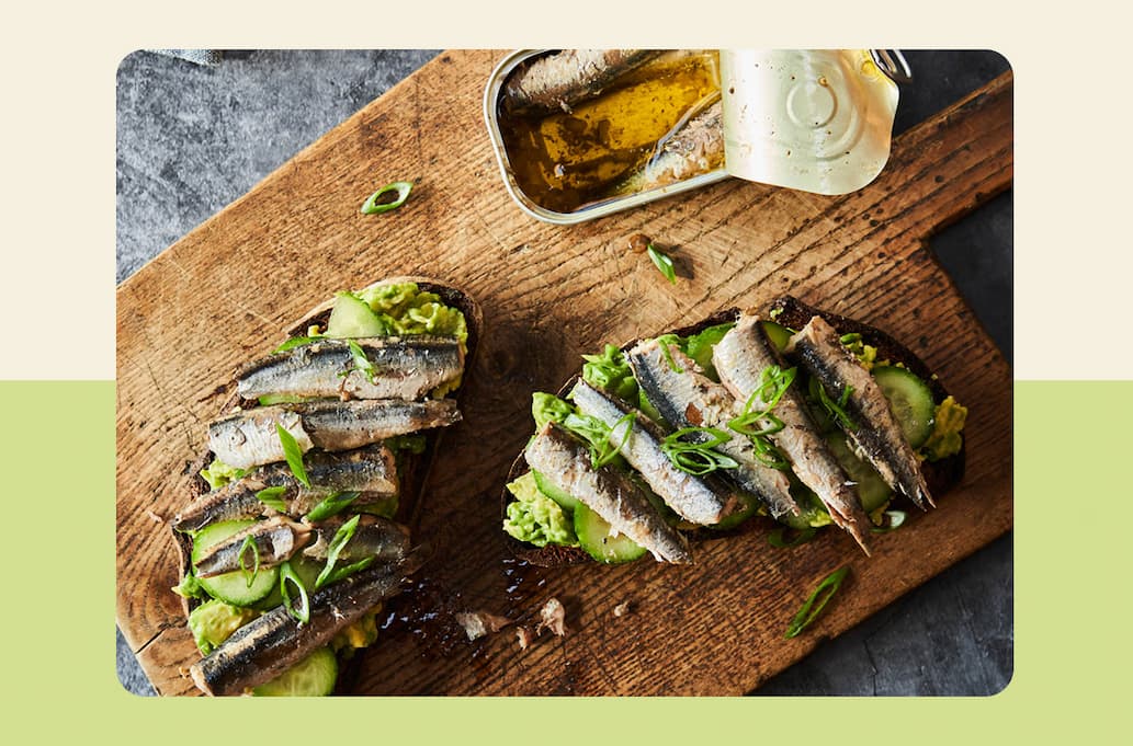Anchovies on toast