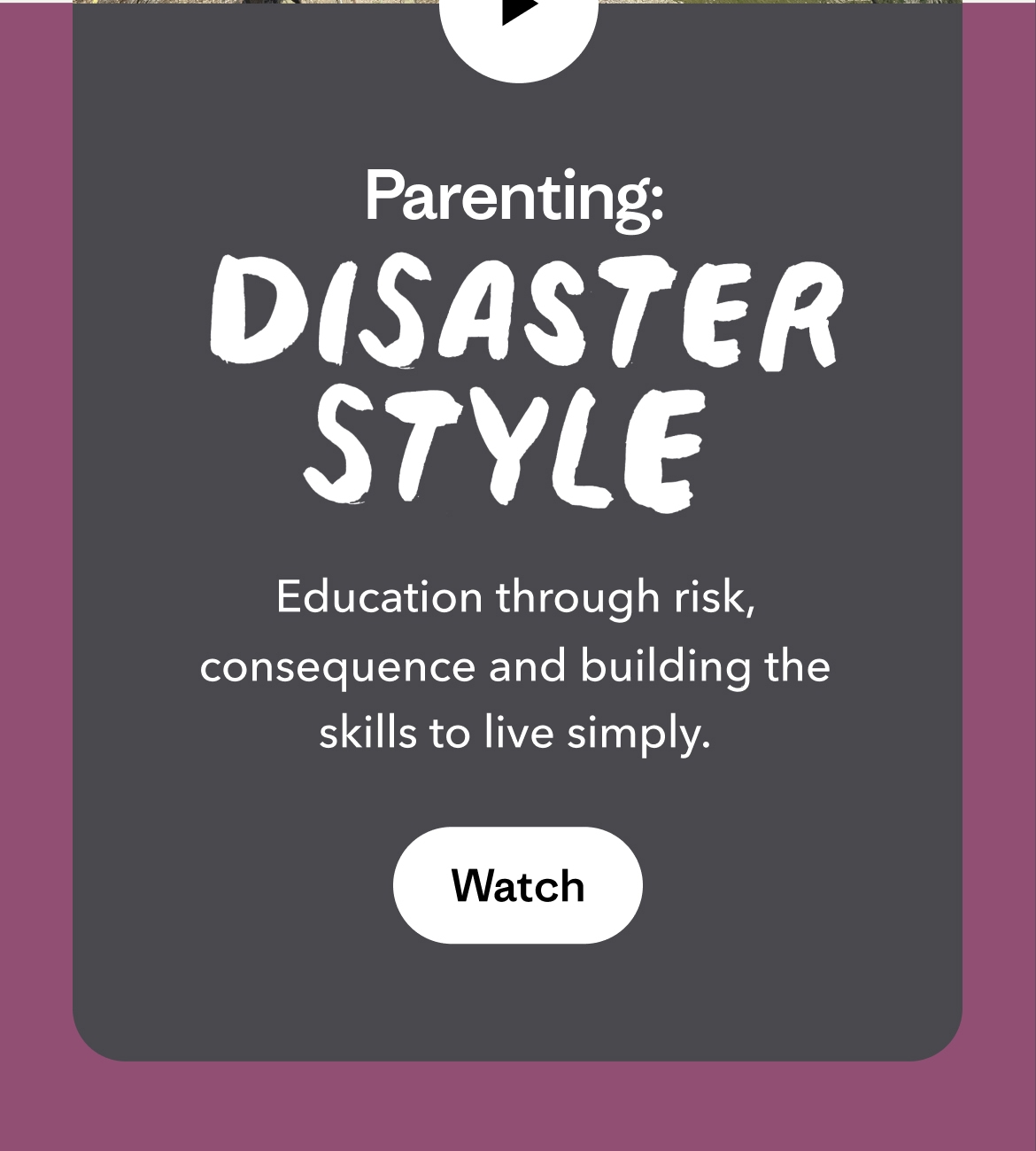 Parenting: Disaster Style