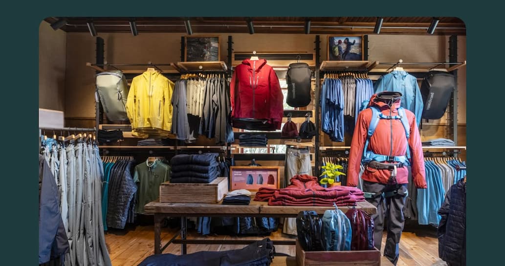 Inside a Patagonia retail store