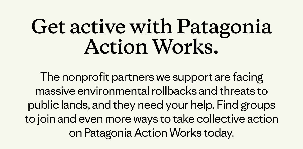 Get active with Patagonia Action Works.
