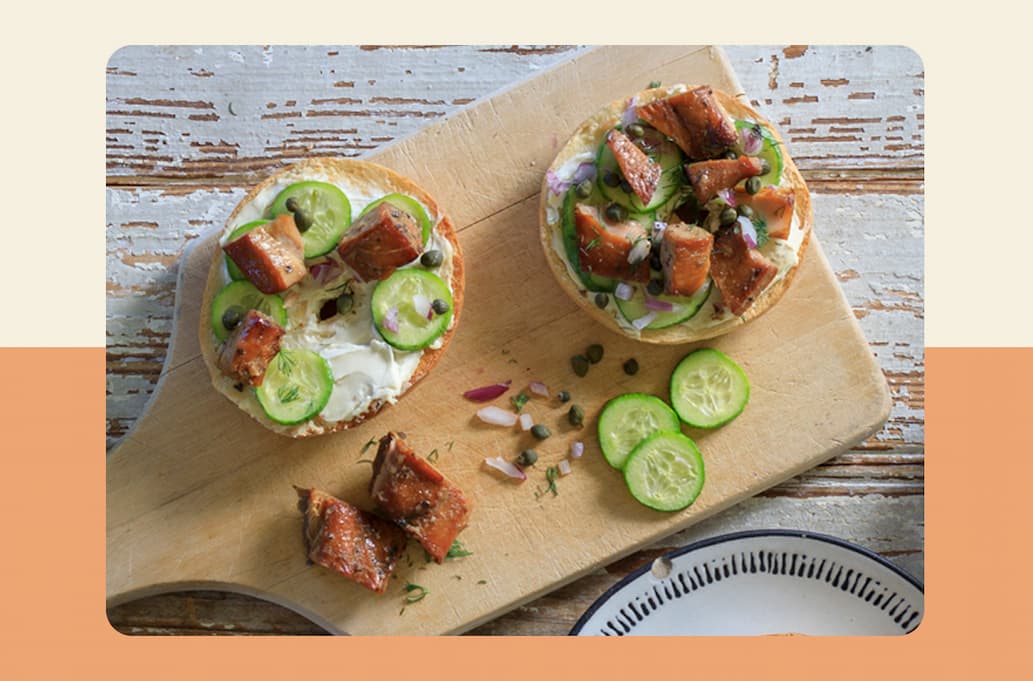 Salmon on Bagels
