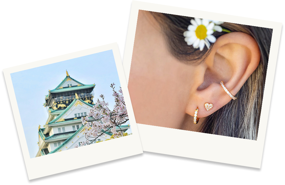 Round Crystal Ear Cuff